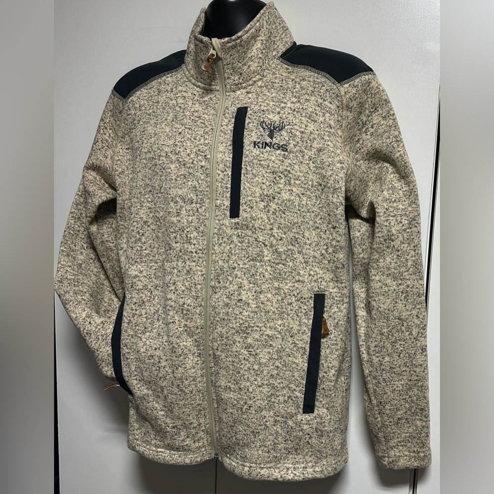 Kings Brushed Fleece Tan/Black Jacket NWOT